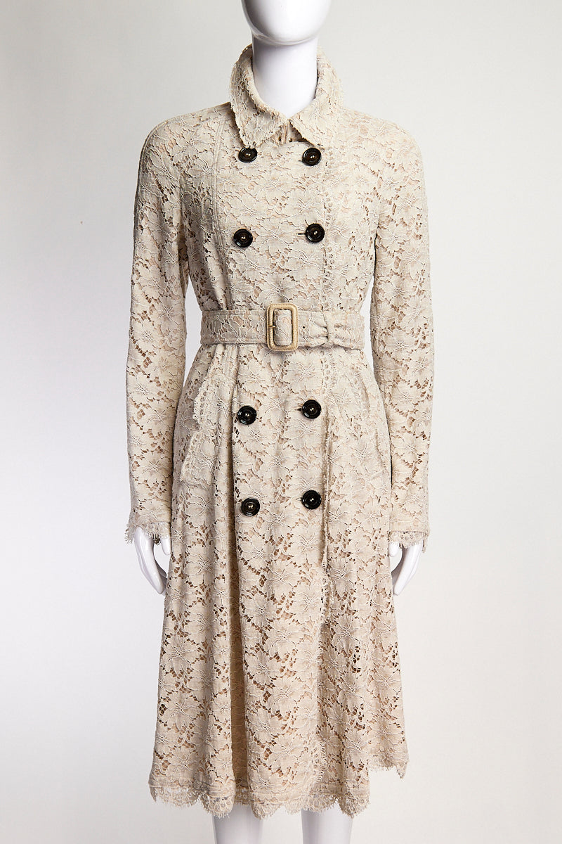 Burberry Lace Trench Coat IT42 FR38 1132Consignment