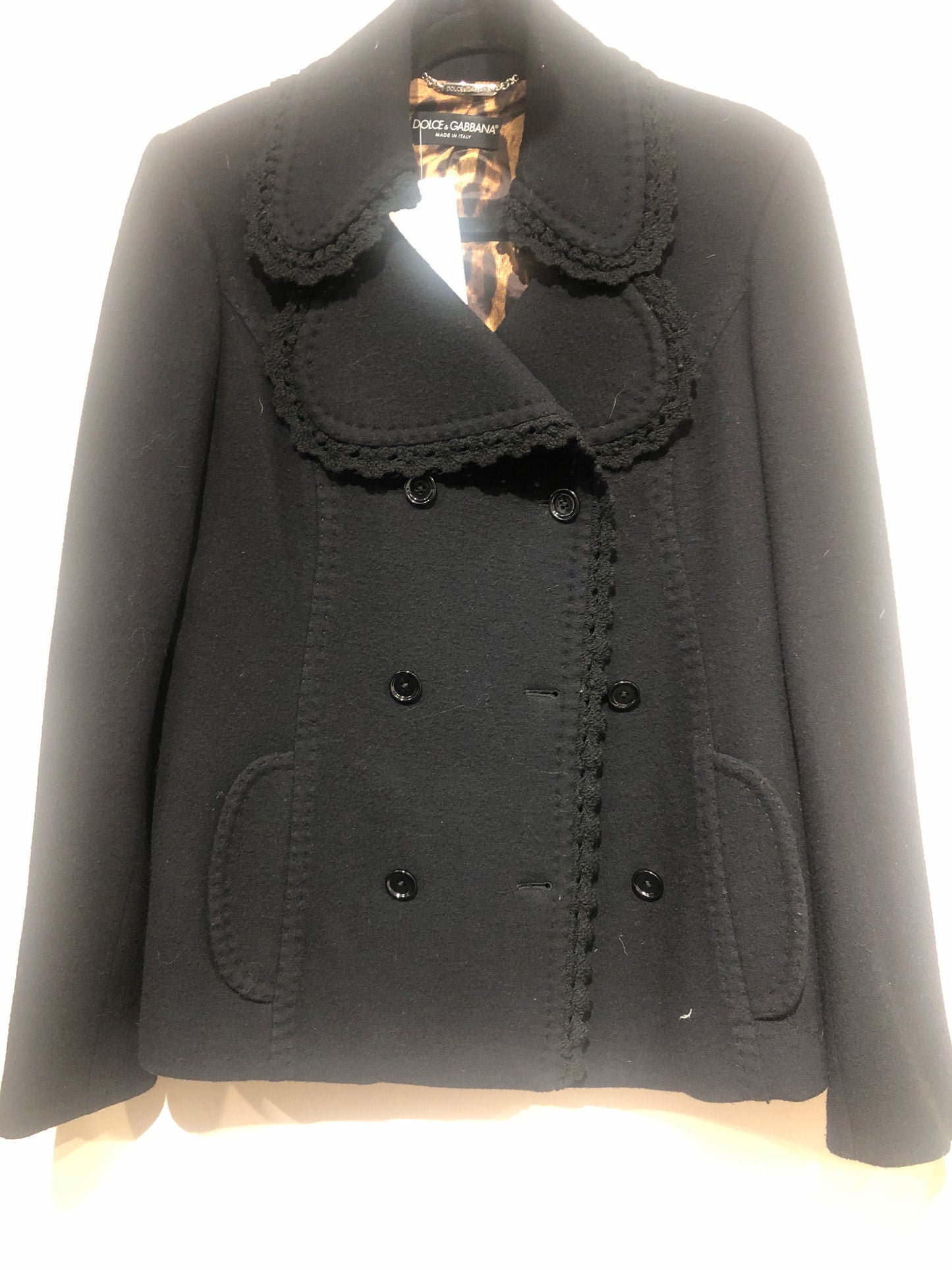 Dolce & Gabbana Trimming Piping Design Coat IT 46