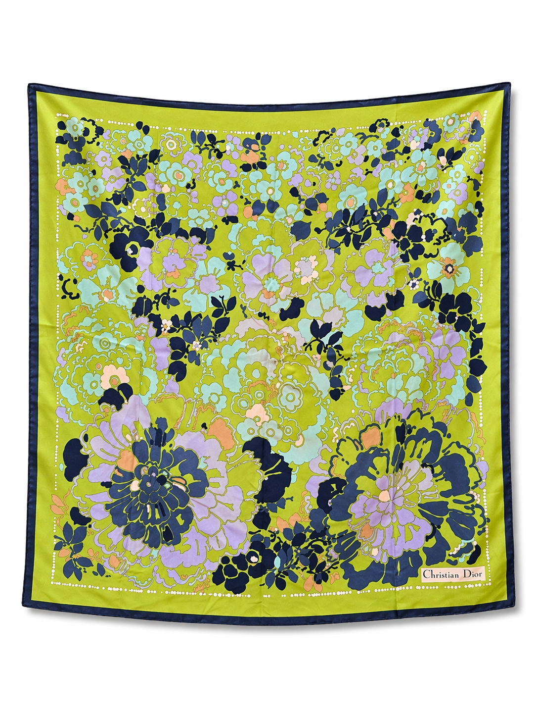 CHRISTIAN DIOR FLORAL SILK SCARF
