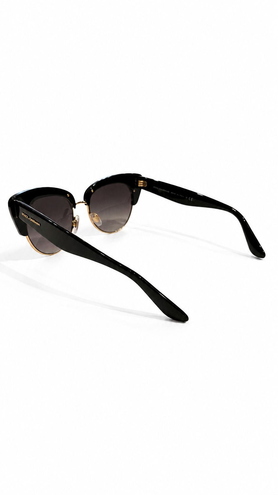 DOLCE AND GABBANA BLACK CAT EYE SUNGLASSES