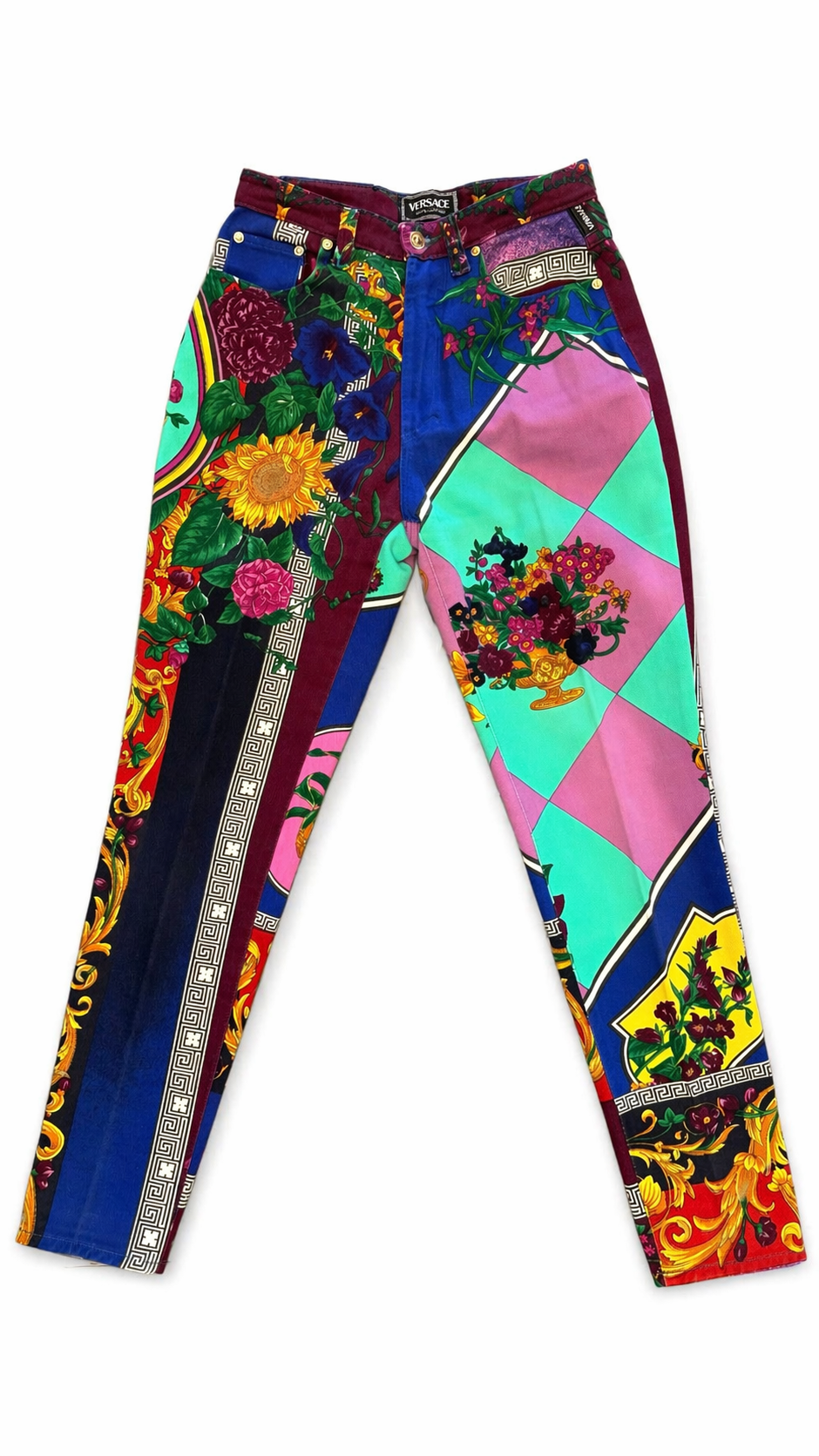 VERSACE JEANS COUTURE MIX PATTERNED MULTICOLOR JEANS - SIZE 30/44