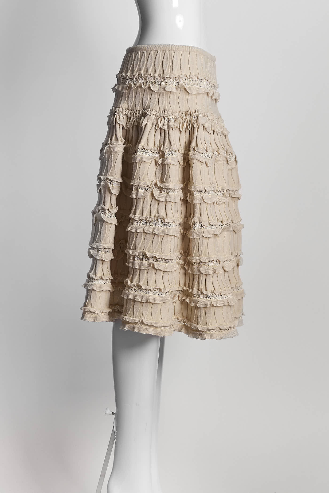 ALAÏA Mesh Accents Knee Length Skirt 40