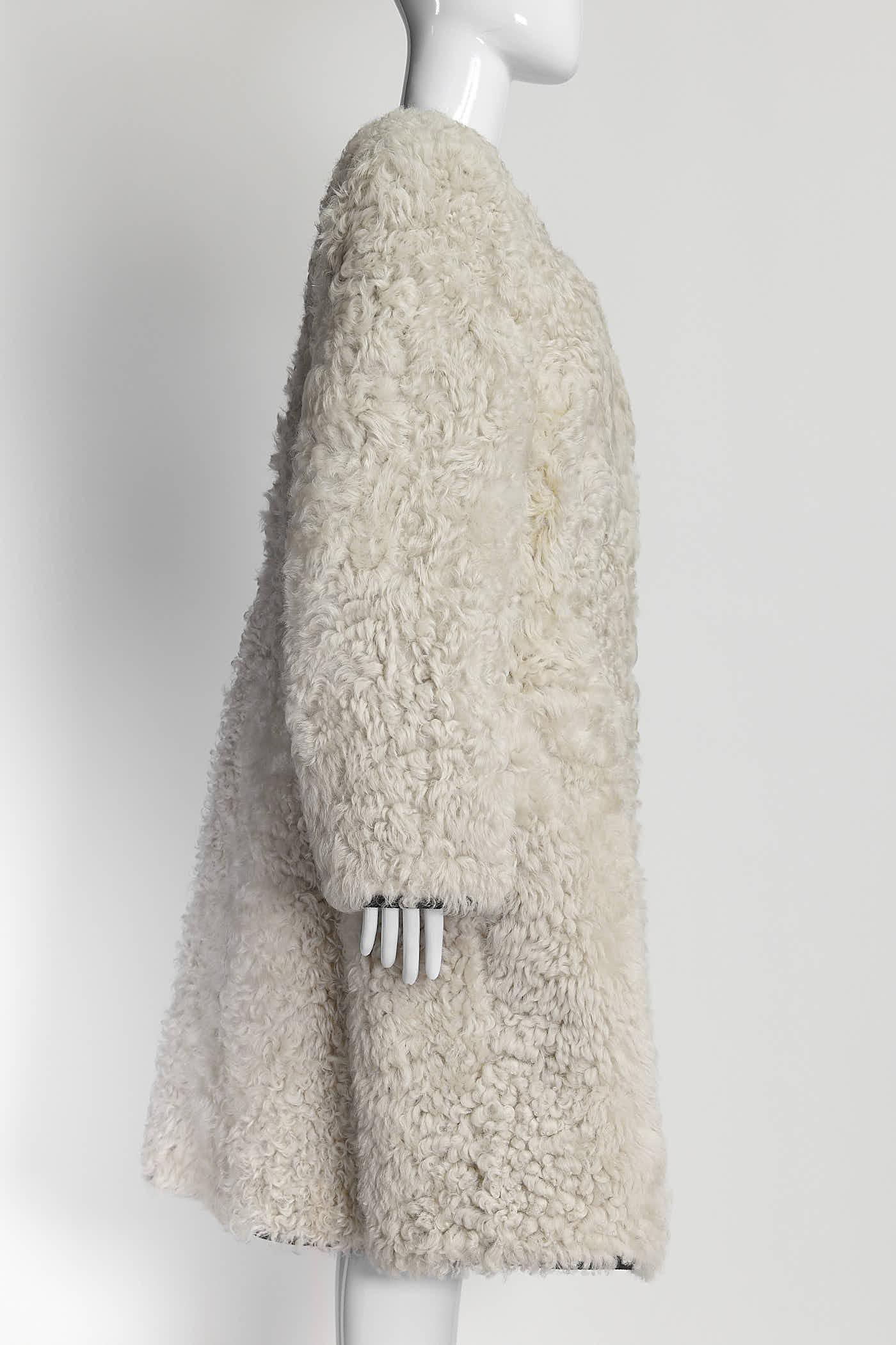 ALTUZARRA Grey Reversible Coat with Shearing 38