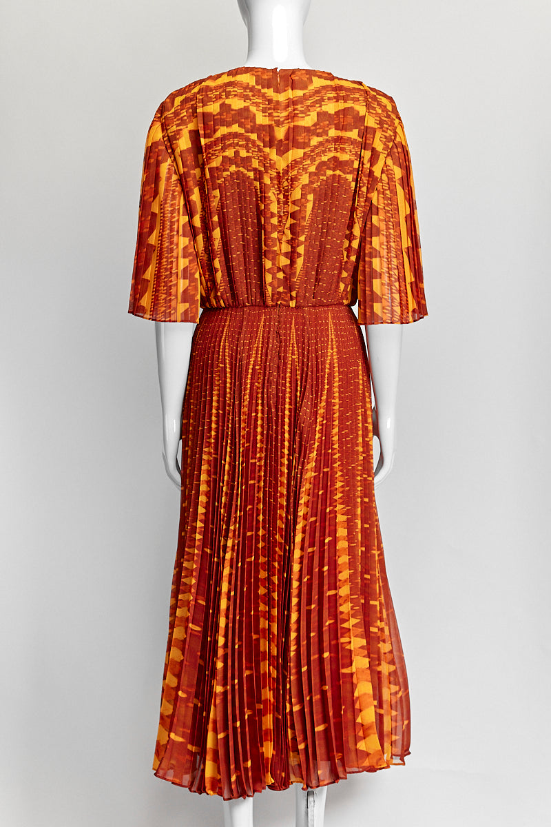 ALTUZARRA KLIULO PATTERNED MAXI DRESS FR36