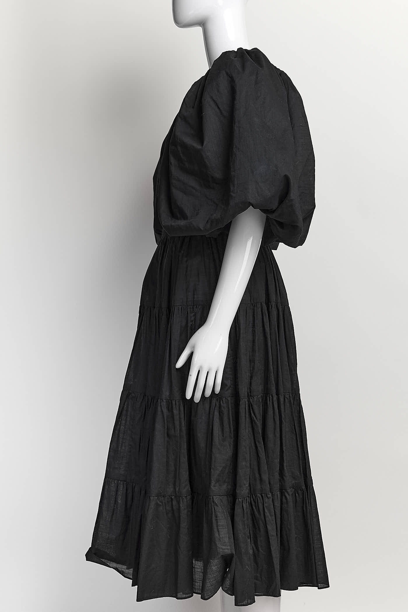 Aje Black Puffer Sleeve Dress 14