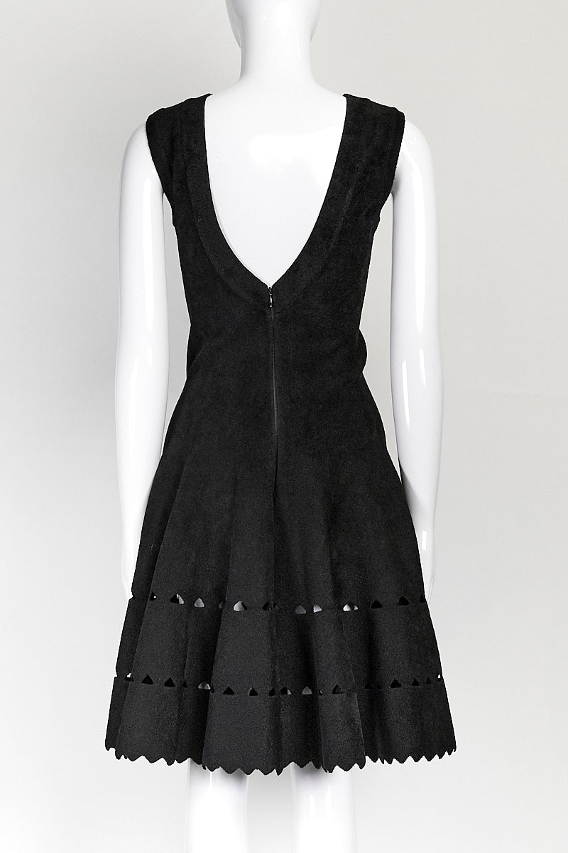 Alaia Black Cut Out Skater Dress IT 38