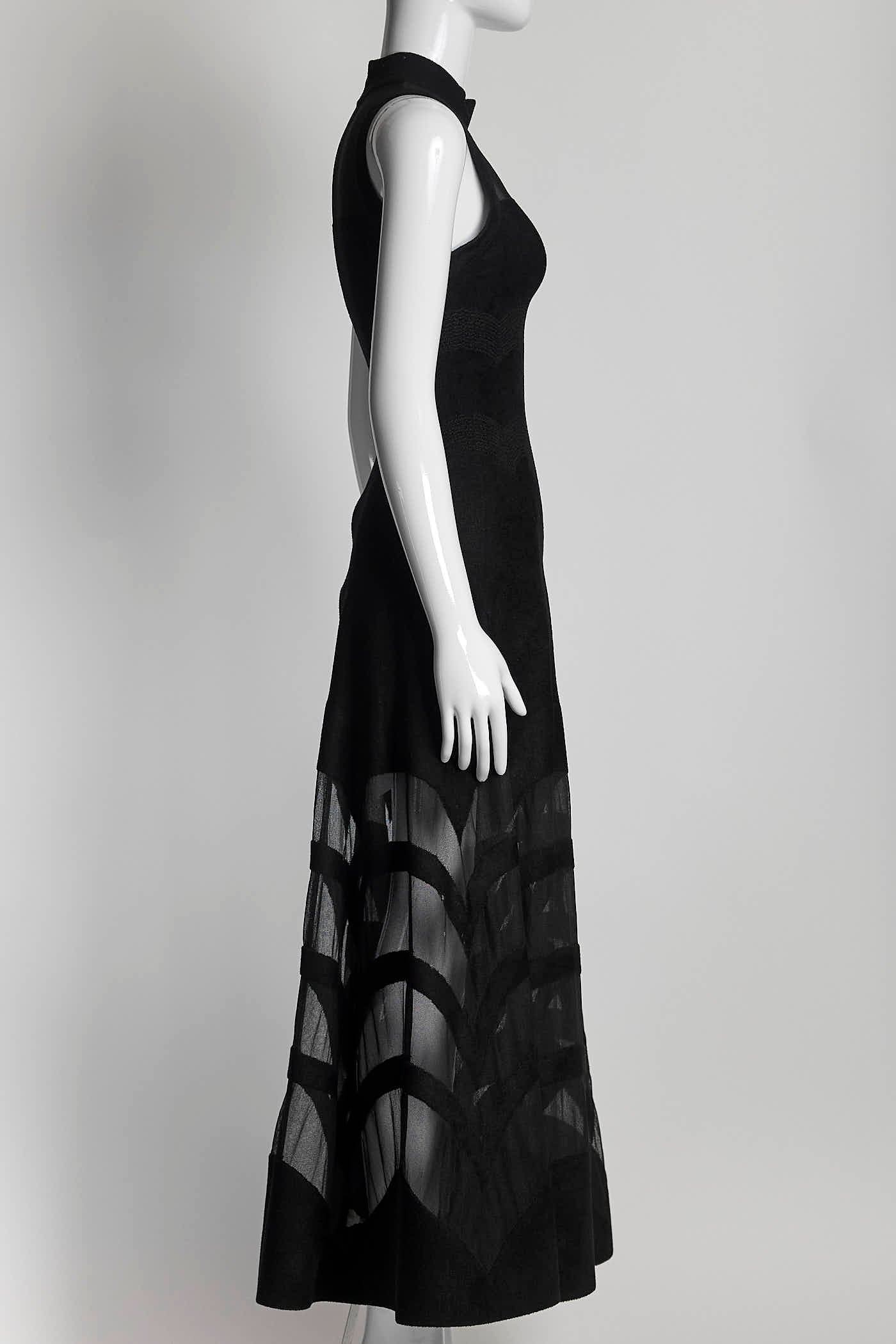 Alaia Black Long Dress 38