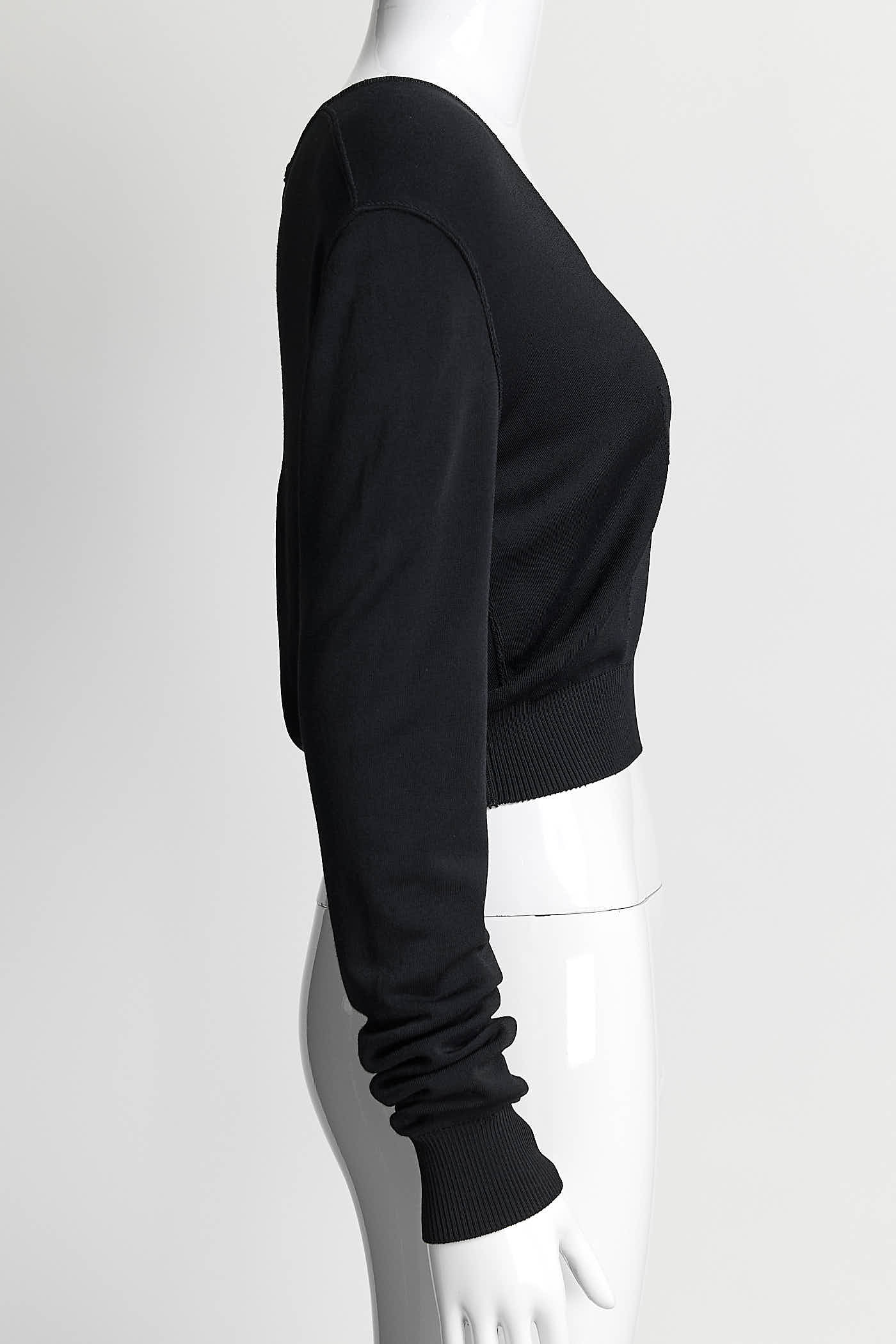 Alaia Black Kint Top M