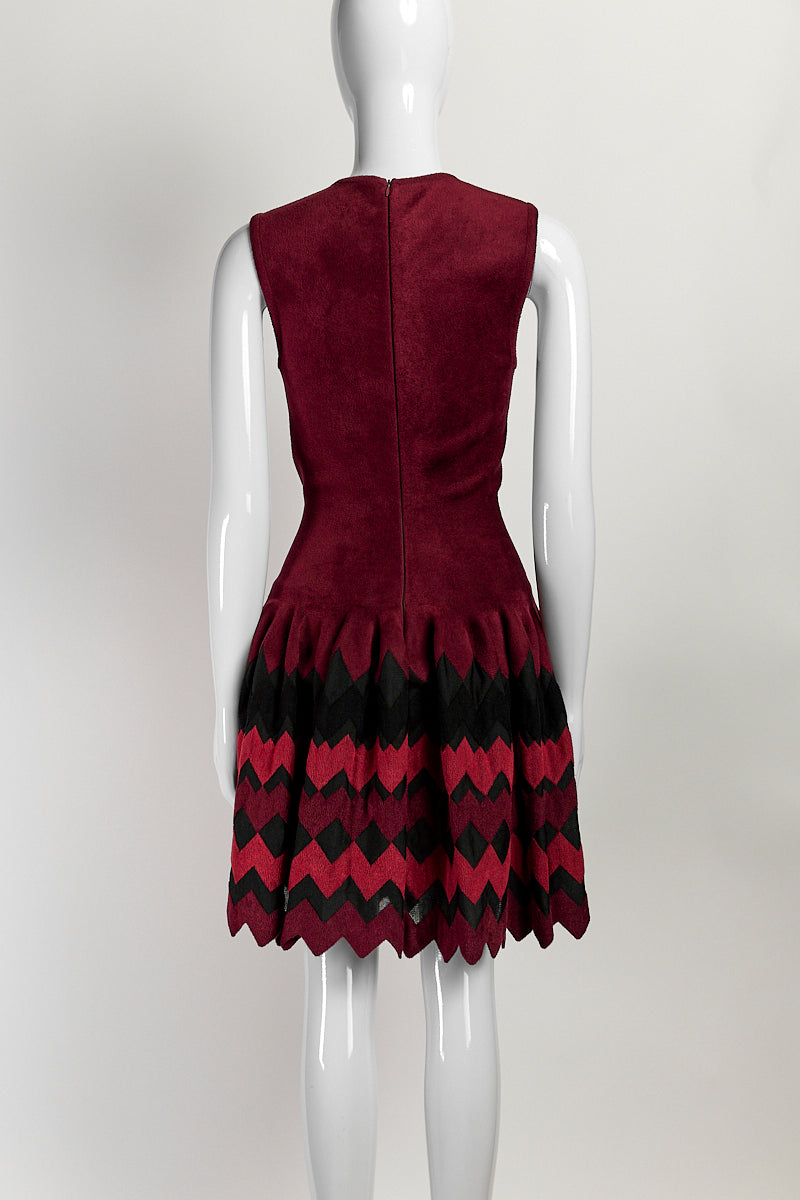 Alaia Burgundy/Black Dress 36