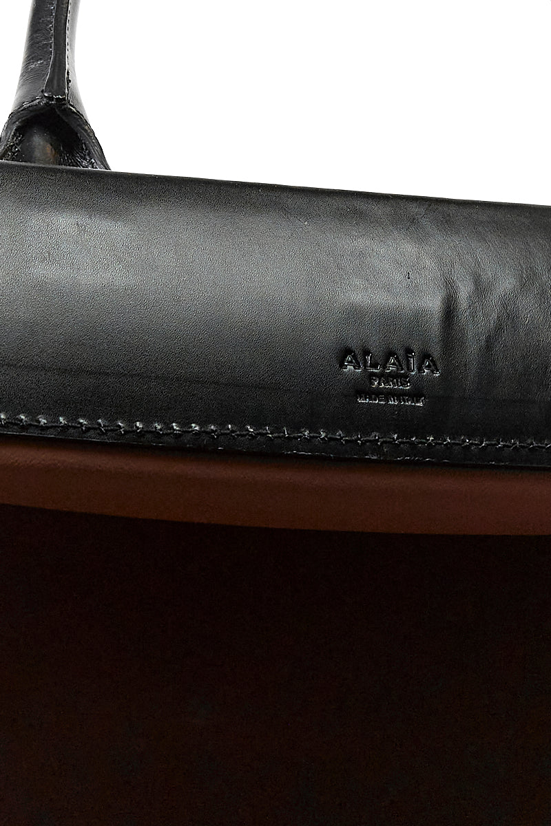 Alaia Paris Black Leather Monochrome Laser