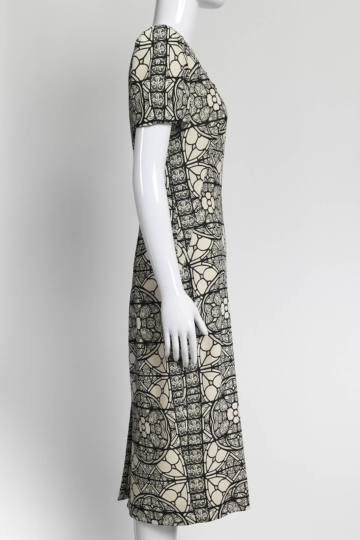 Alexander McQueen Black/White Patterned Dress 44
