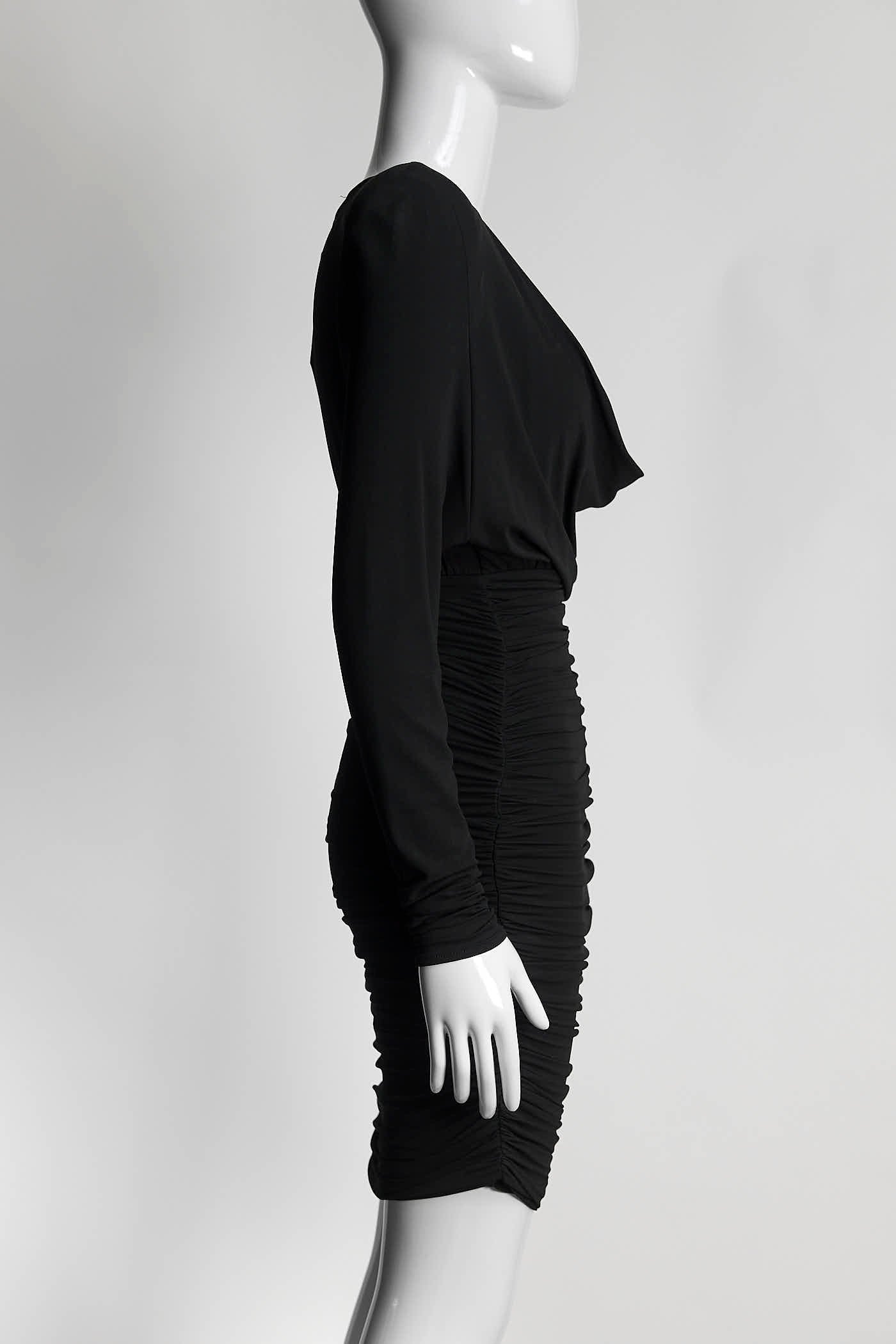 Alexandre Vauthier Black Draped Evening Dress 34