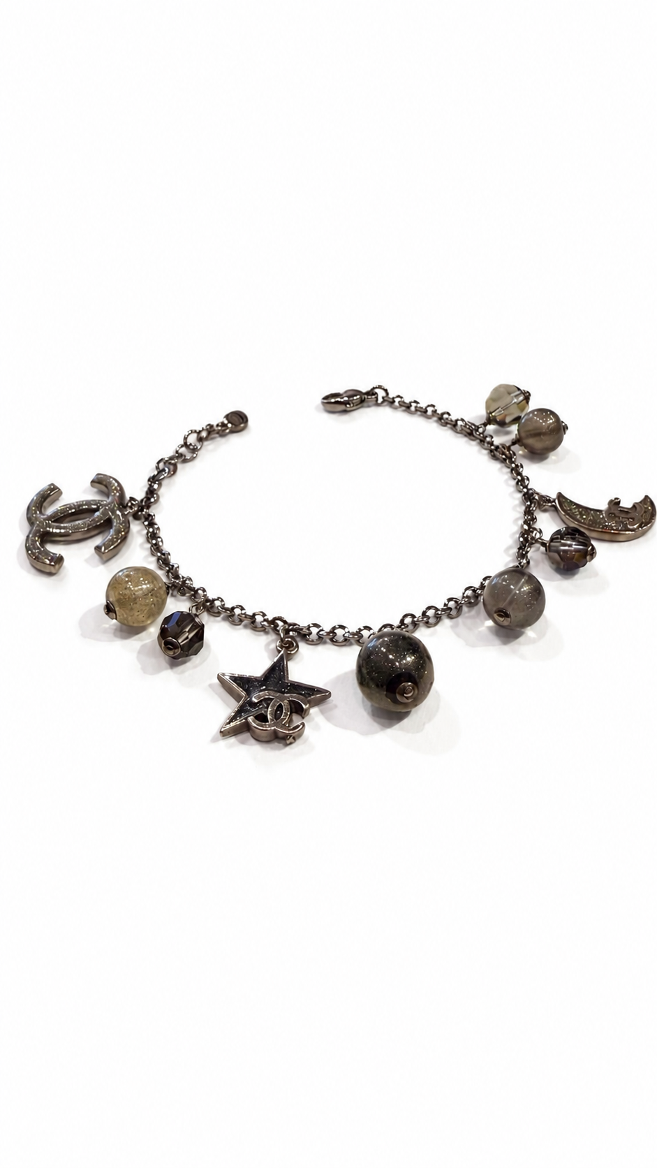 Chanel Star & Moon Charm Bracelet with Logo