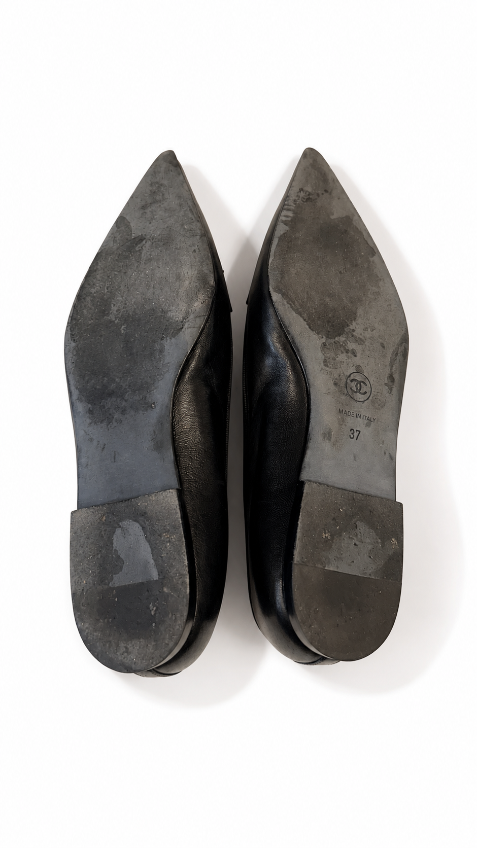 Chanel Black/White Loafer Flat 37