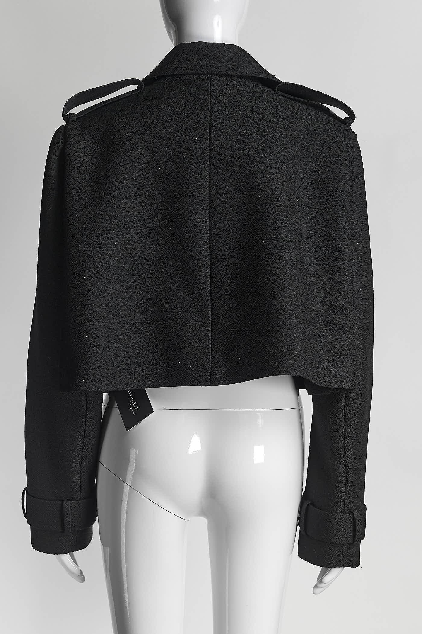 Balenciaga Black Cropped Jacket 44