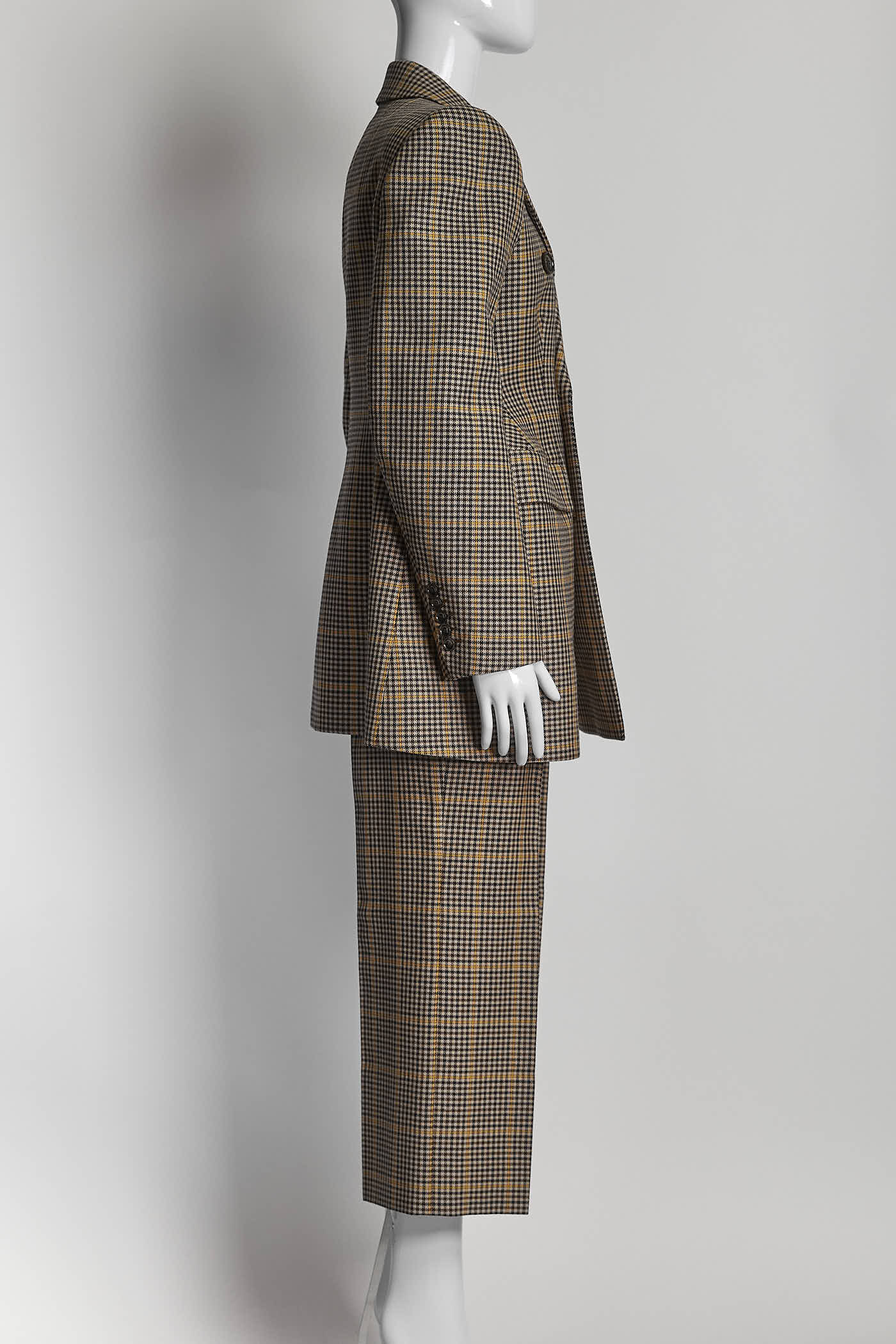 Balenciaga Hourglass Brown wool suit Blazer/Trouser 38