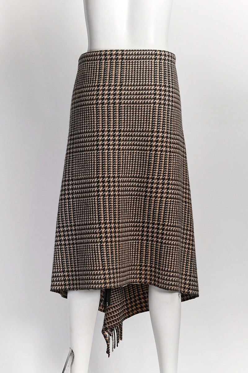 Balenciaga Wool Houndstooth Skirt IT38