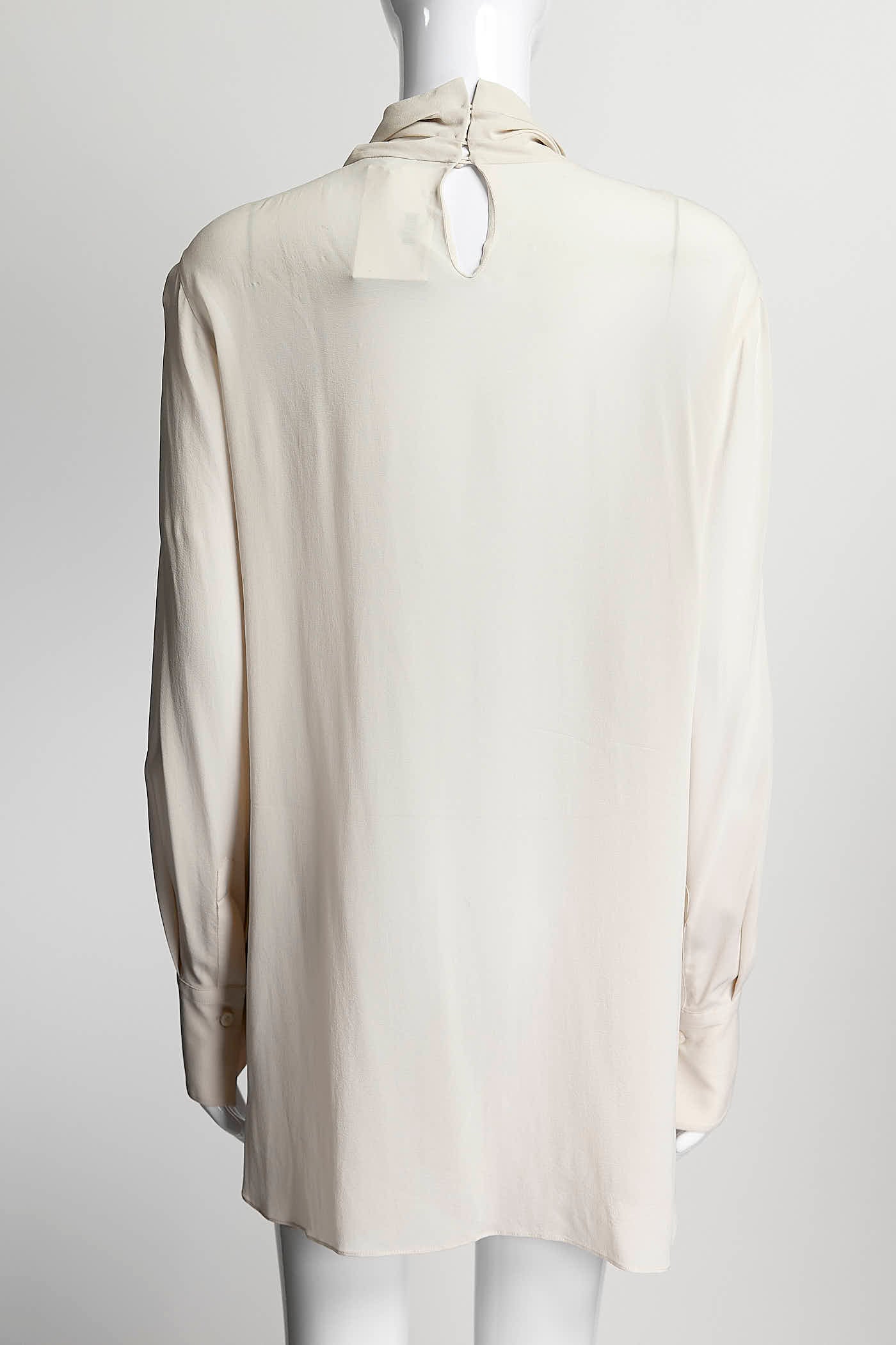 Brunello Cucinelli Cream Silk Blouse M