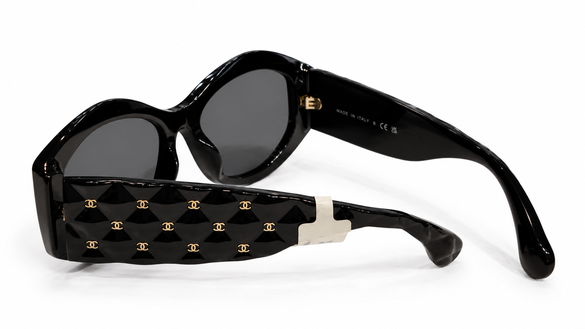 Chanel sunglasses featuring quilt pattern frames