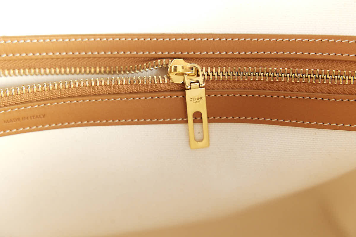 CELINE CLASSIC PANIER IN PALM LEAVES AND CALFSKIN