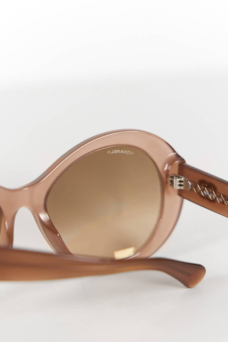 Chanel CC Logo Beige Sunglass