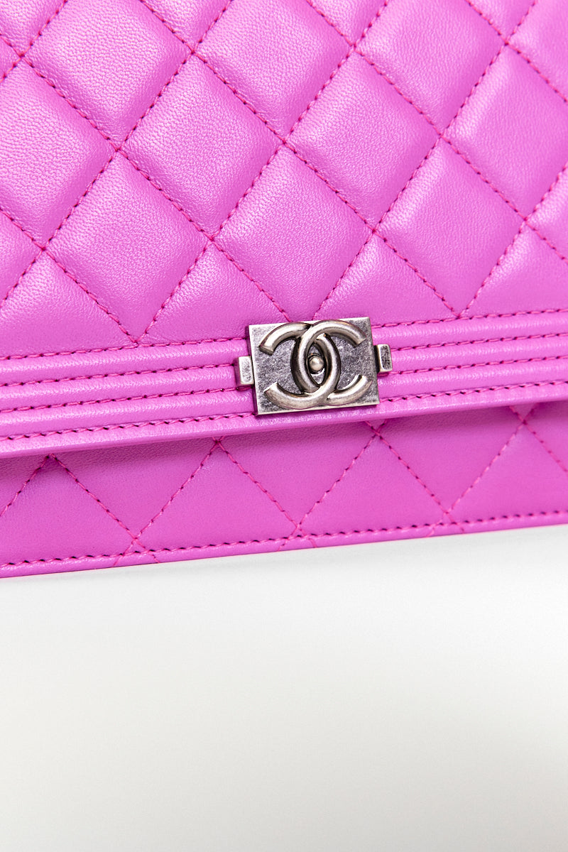 Chanel Pink Boy Wallet On Chain