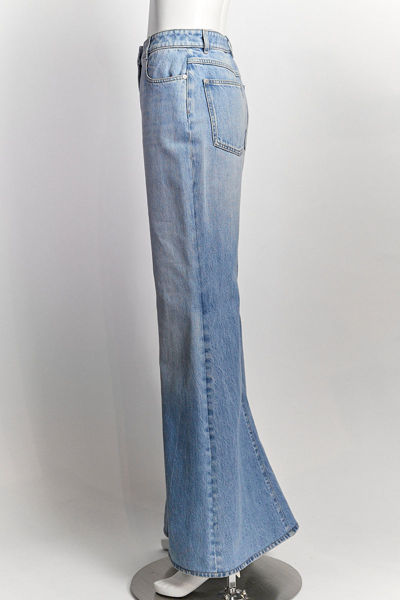 Chanel Wide Leg Denim Jeans 38