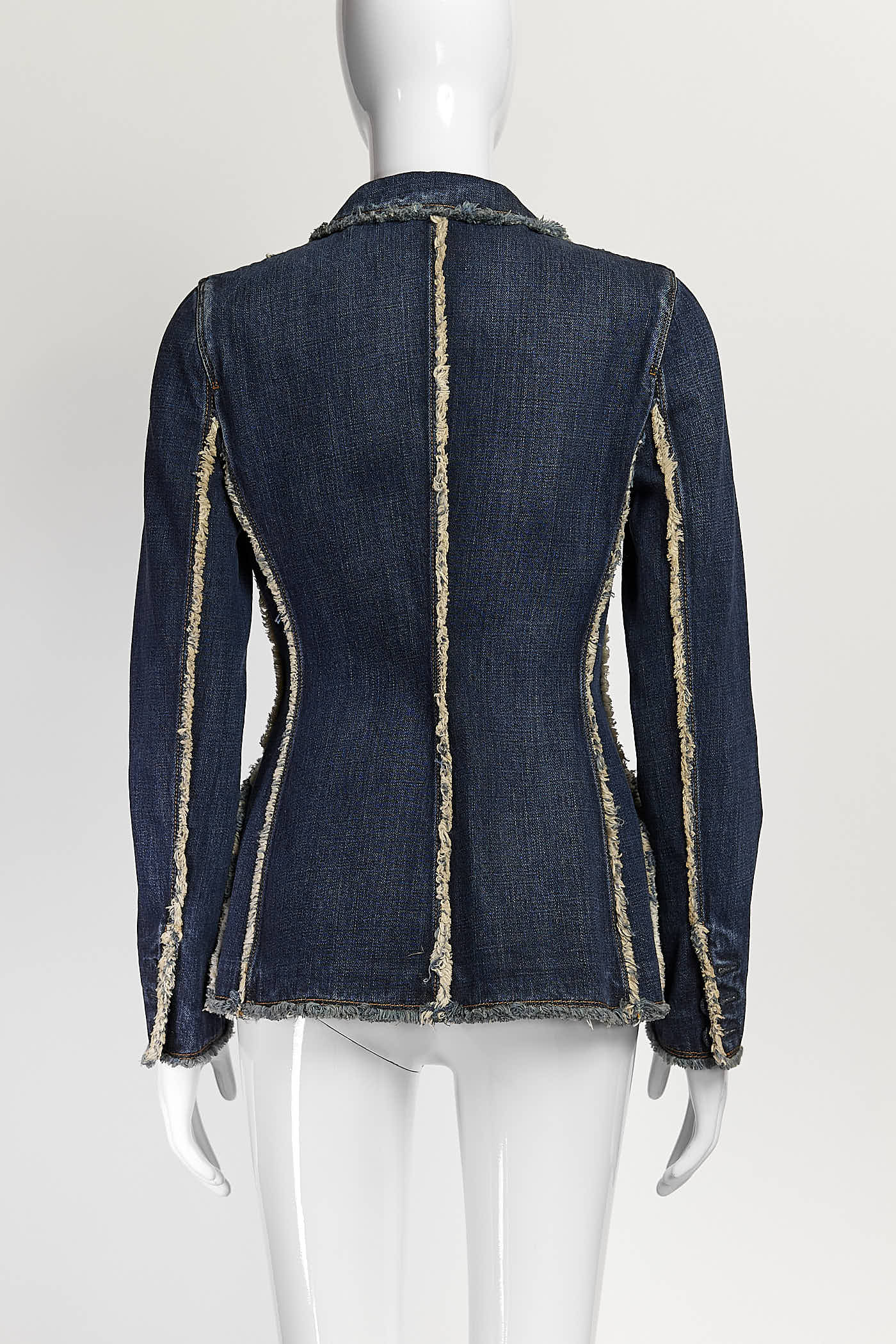 Christian Dior Raw Edge Denim Bar Jacket FR36