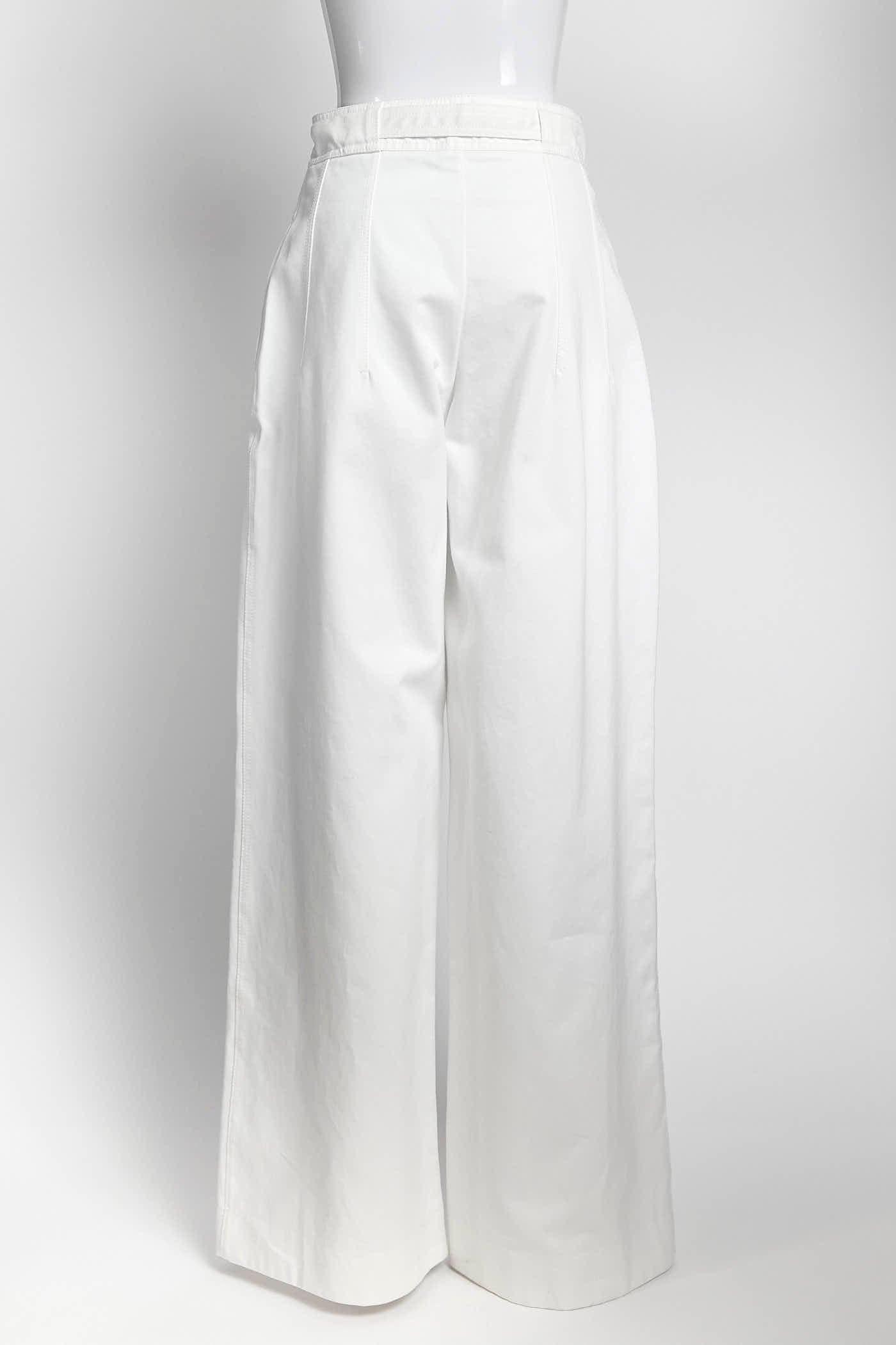 Christian Dior White Wide Cotton Jeans 4
