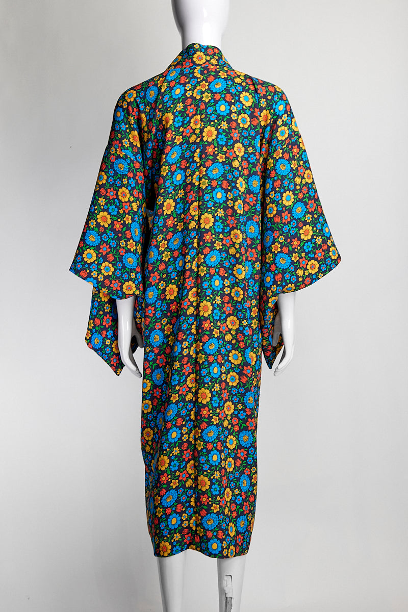 Balenciaga Multi Colored Floral Middle Tie Dress FR38 IT42