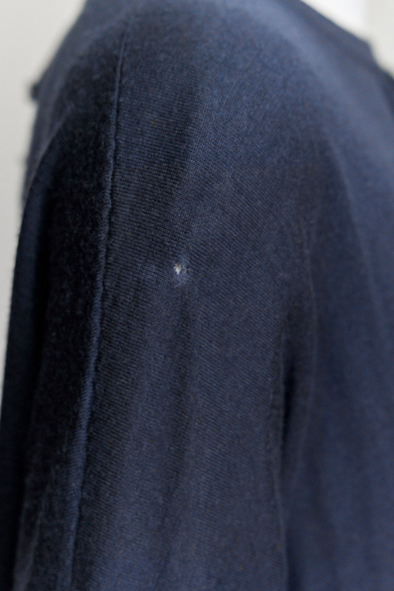 Brunello Cucinelli Navy With Ruffled Shoulder Top XS