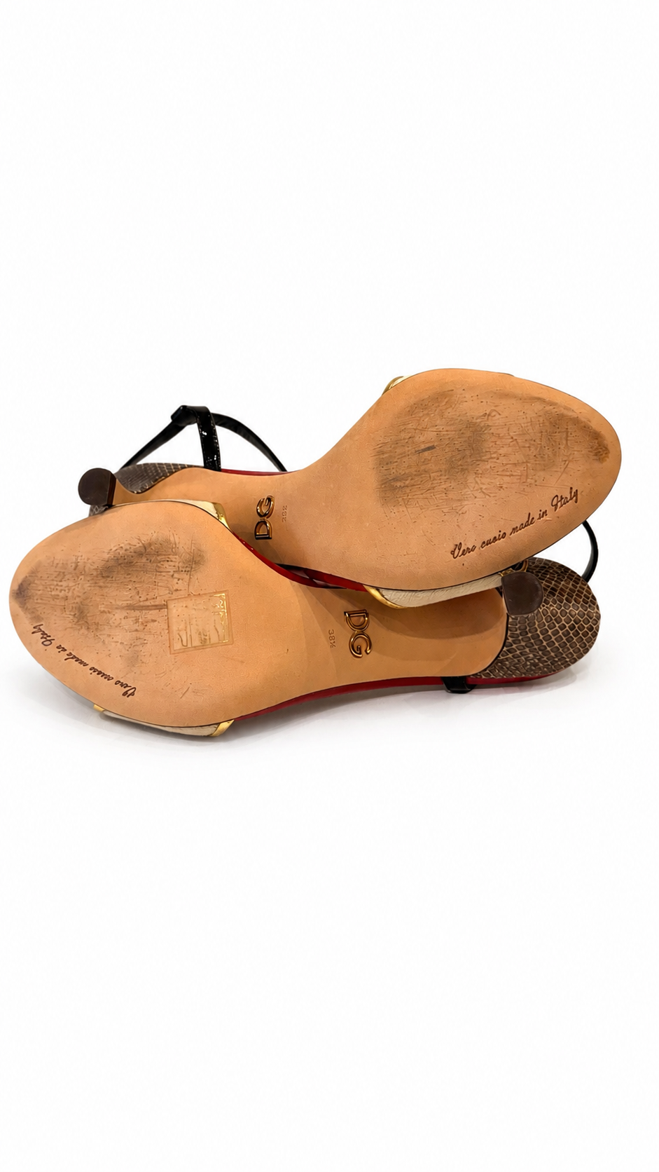 DOLCE AND GABBANA MULTI COLOR AMORE EMBROIDERD SANDALS - SIZE 38.5