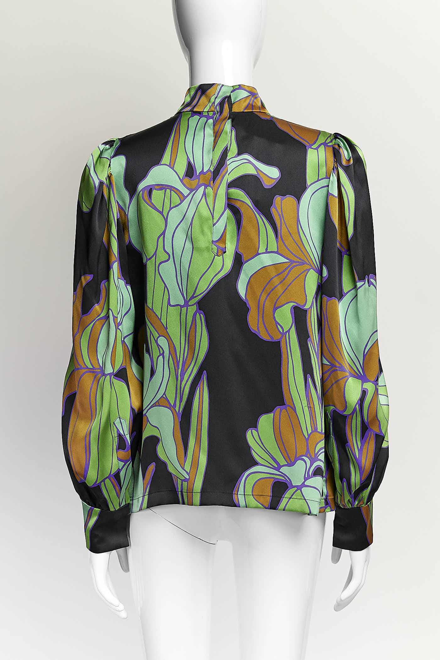 Dries Van Noten Green Floral Blouse 34