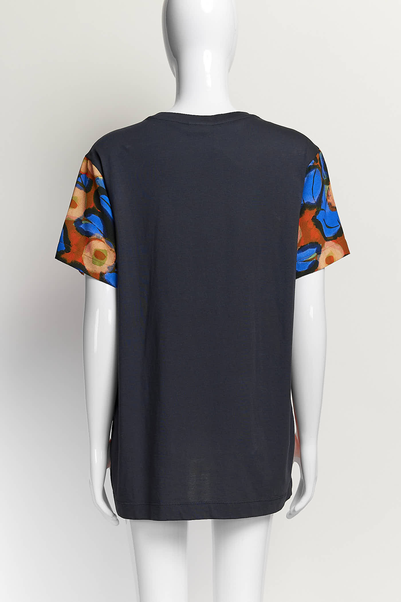 Dries Van Noten Orange Pattern/Navy Top S
