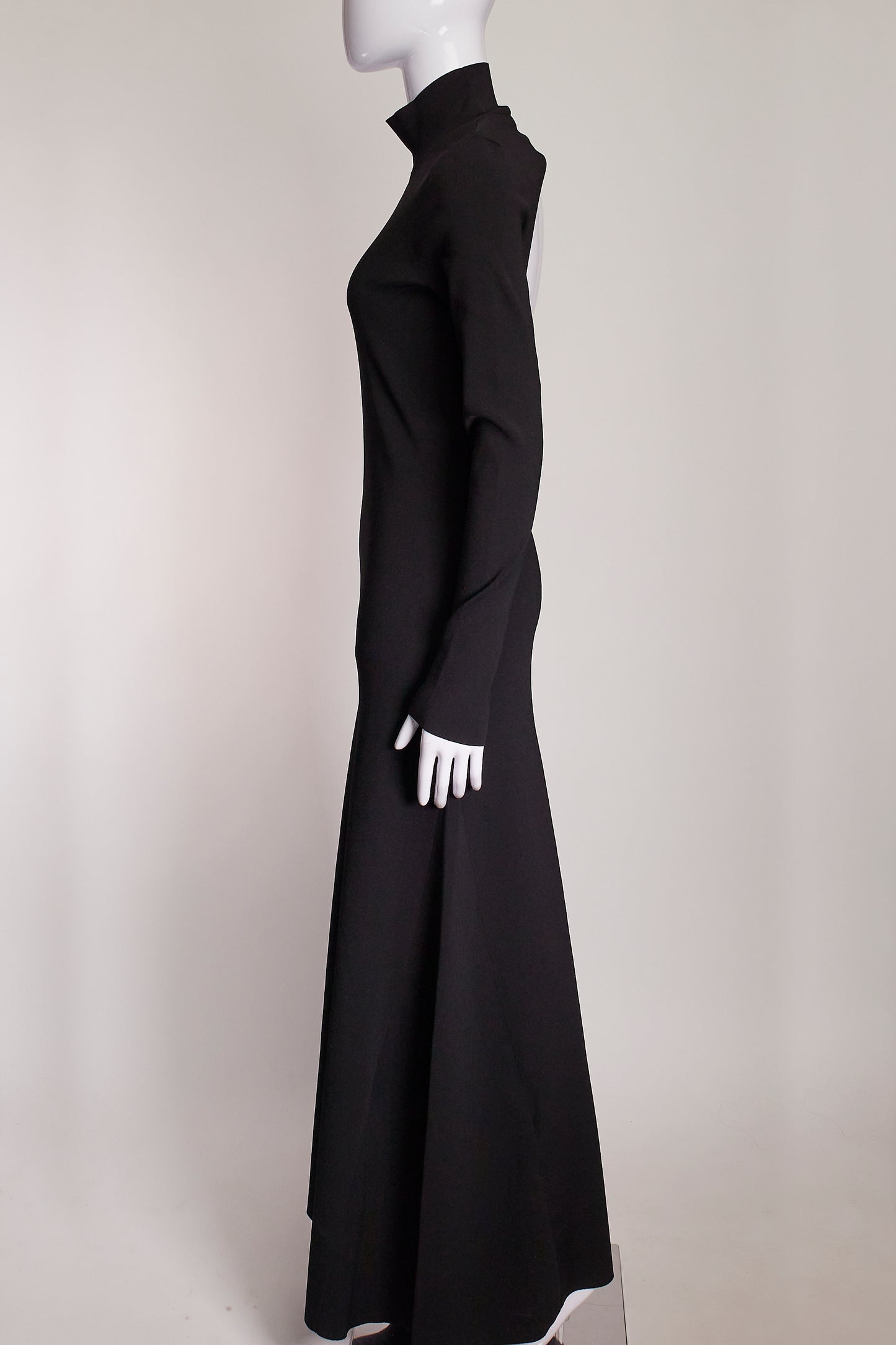 Victoria Beckham Black Open Back Maxi Dress M