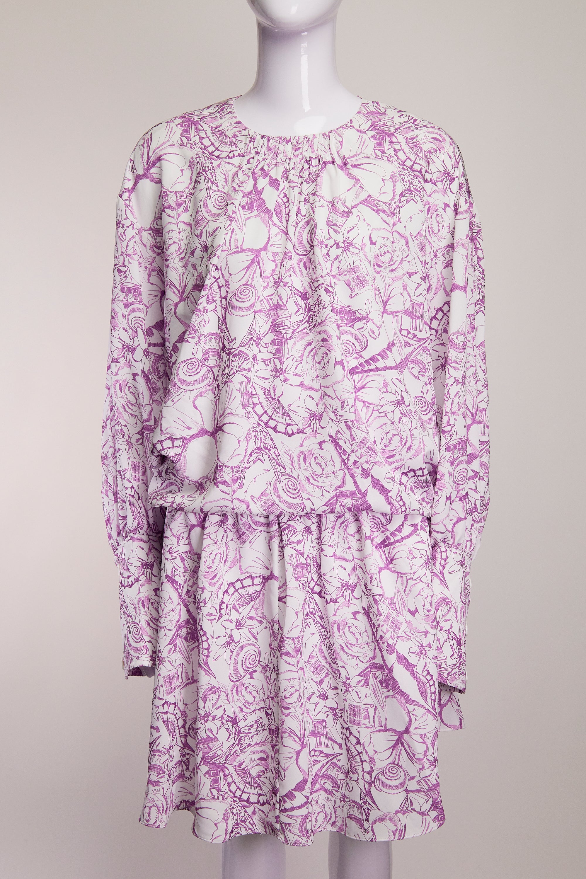 Tibi Purple and White Patterned Midi Dress US8 – 1132Consignment