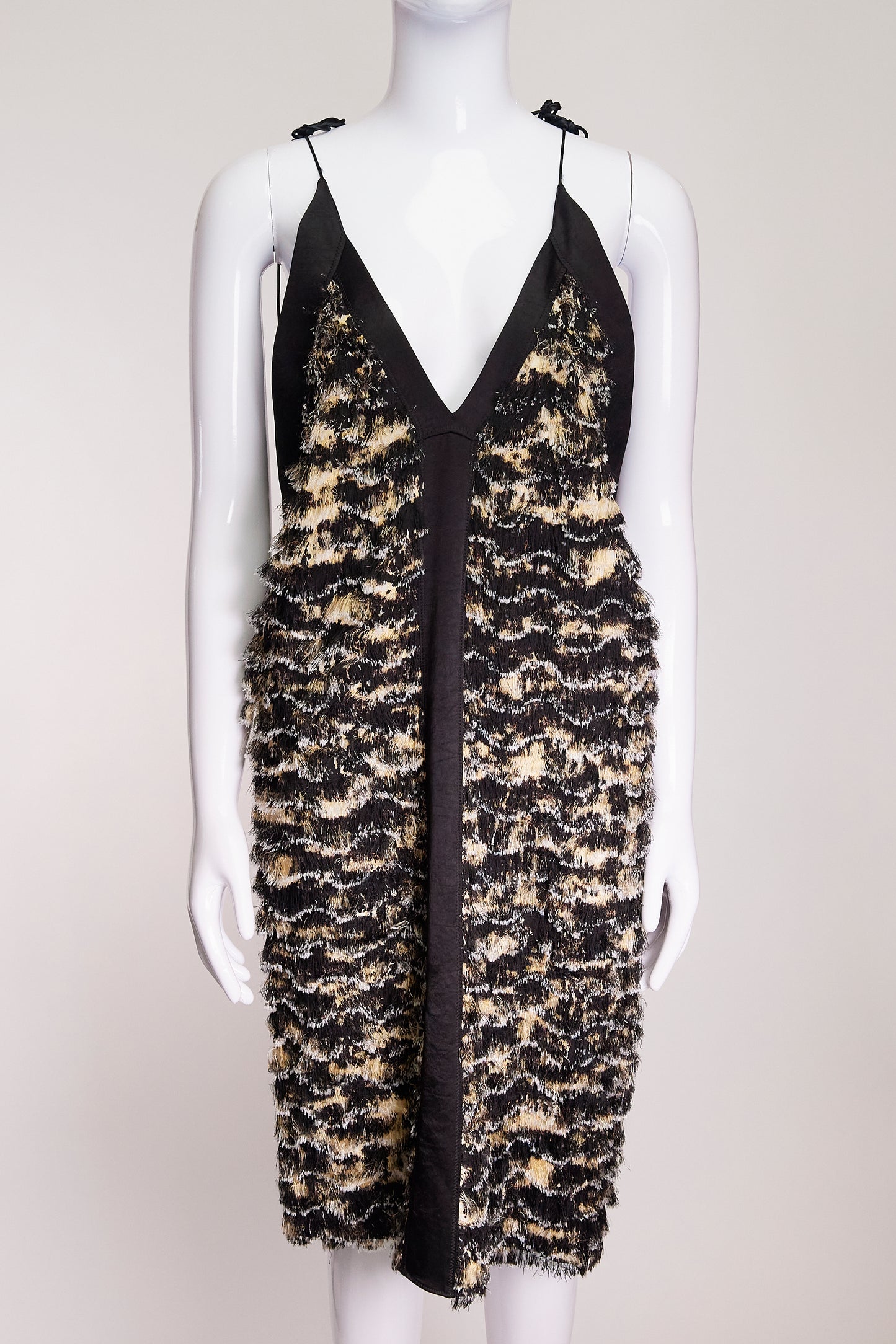 Prozena Schouler Animal Printed Fil Coupe Dress US4