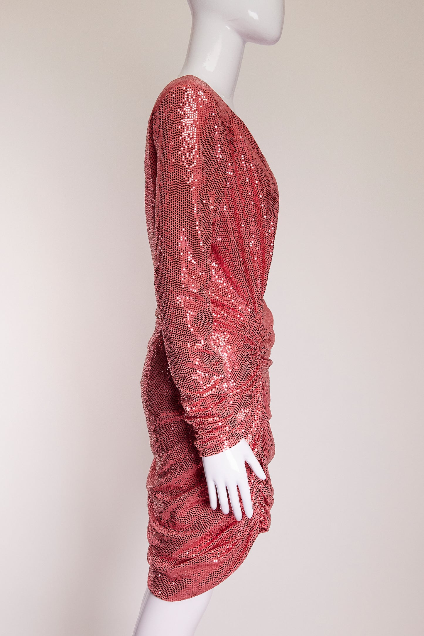 Alexandre Vauthier One Shoulder Pink Sequin Dress FR44 IT48