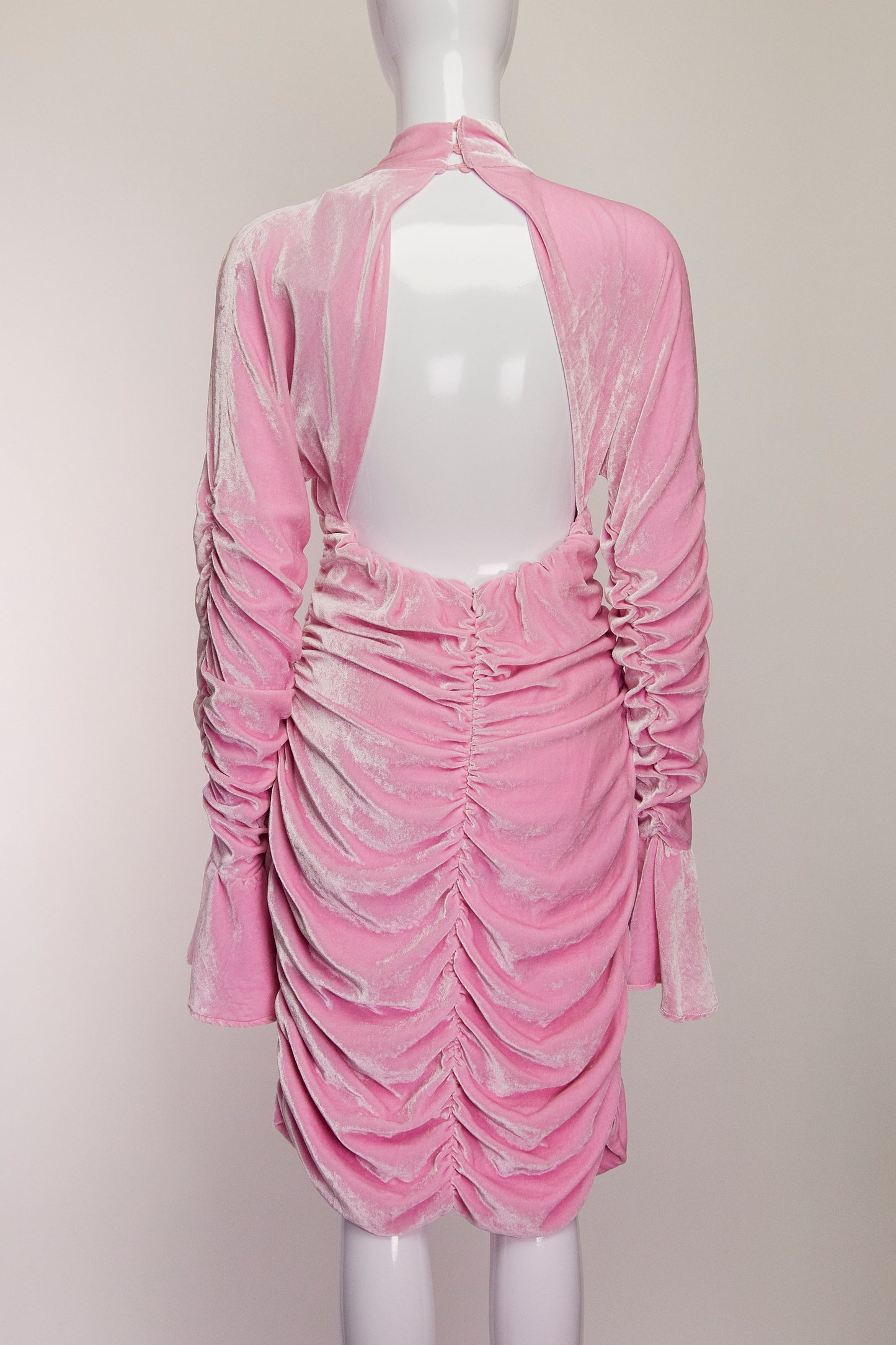 Blumarine Pink Chiffon Cutout Dress 44