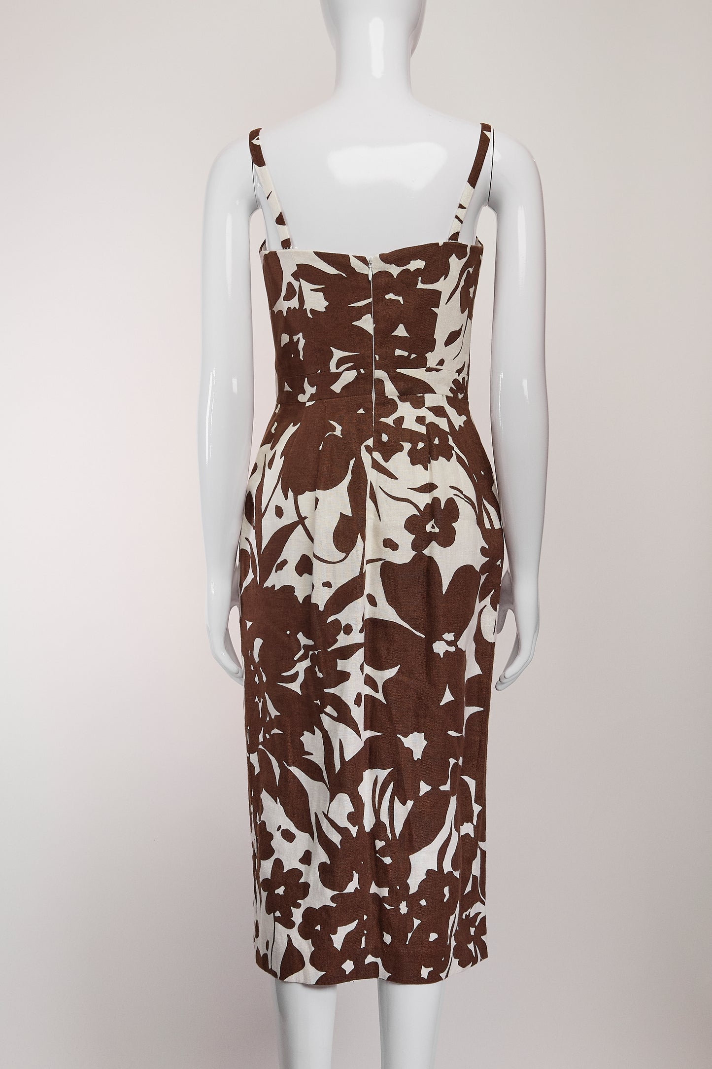 Michael Kors Collection Floral Linen Runway Dress US4