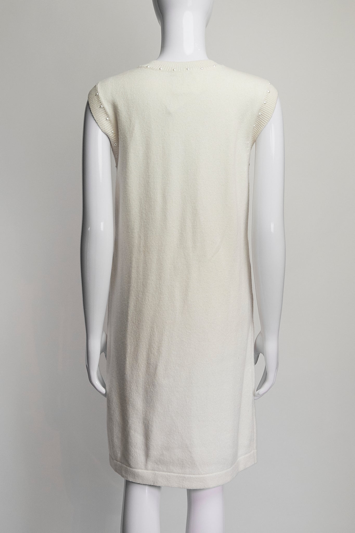 Chanel Tank Sweater Dress with Pearl Details FR36 IT40