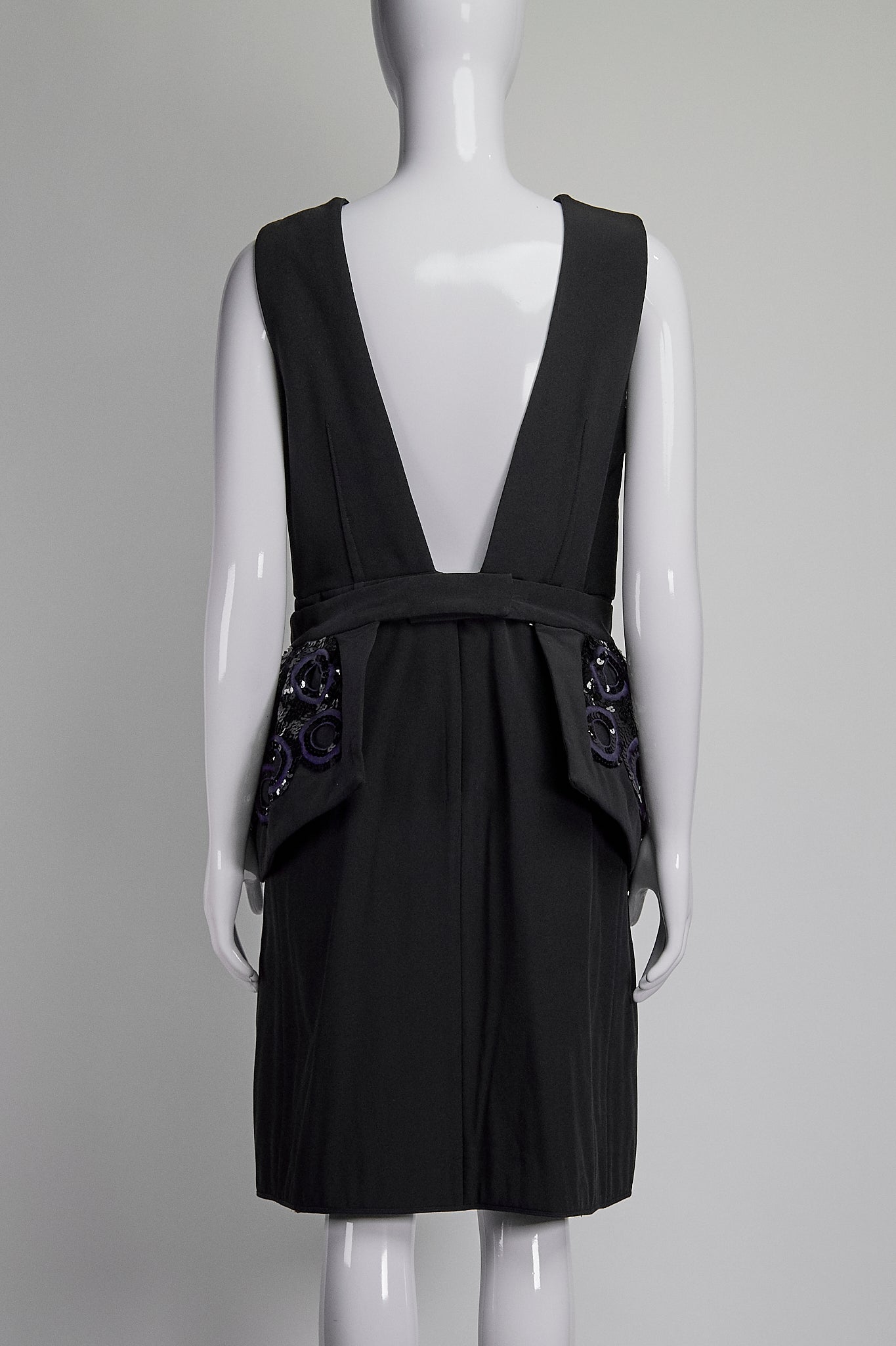 MARNI Embelished Dress with Detachable Peplum IT42 FR38