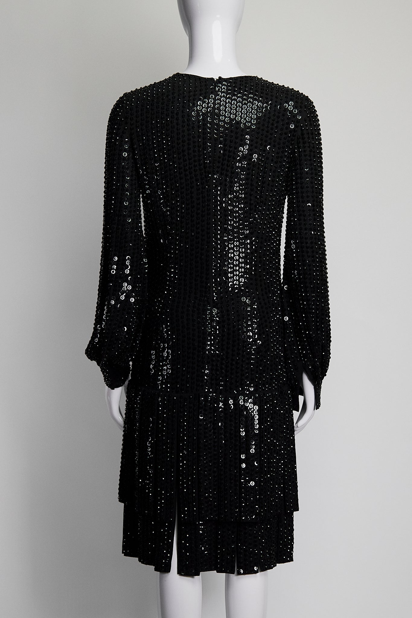 Michael Kors Collection Long Sleeve Sequin Dress US2