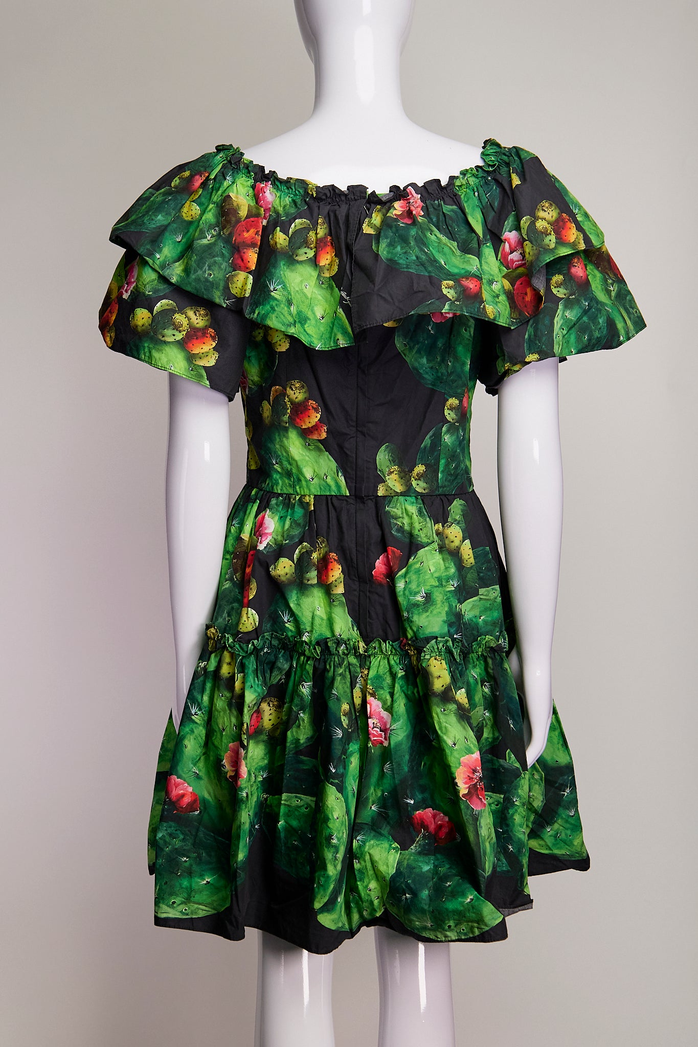 Dolce & Gabbana Fruit Ruffled Dress IT40 FR36