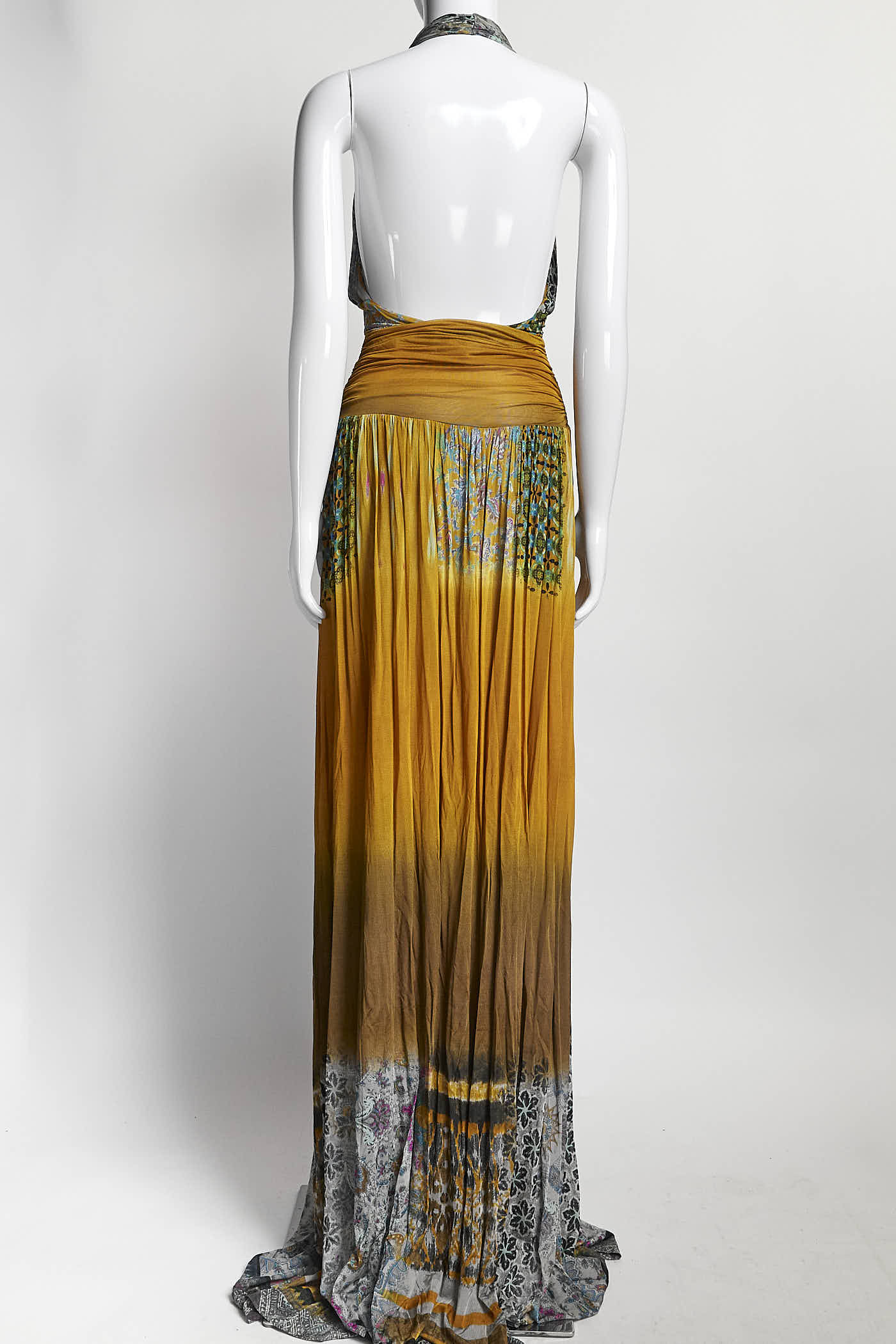 Etro Yellow Patterned Long Dress 42