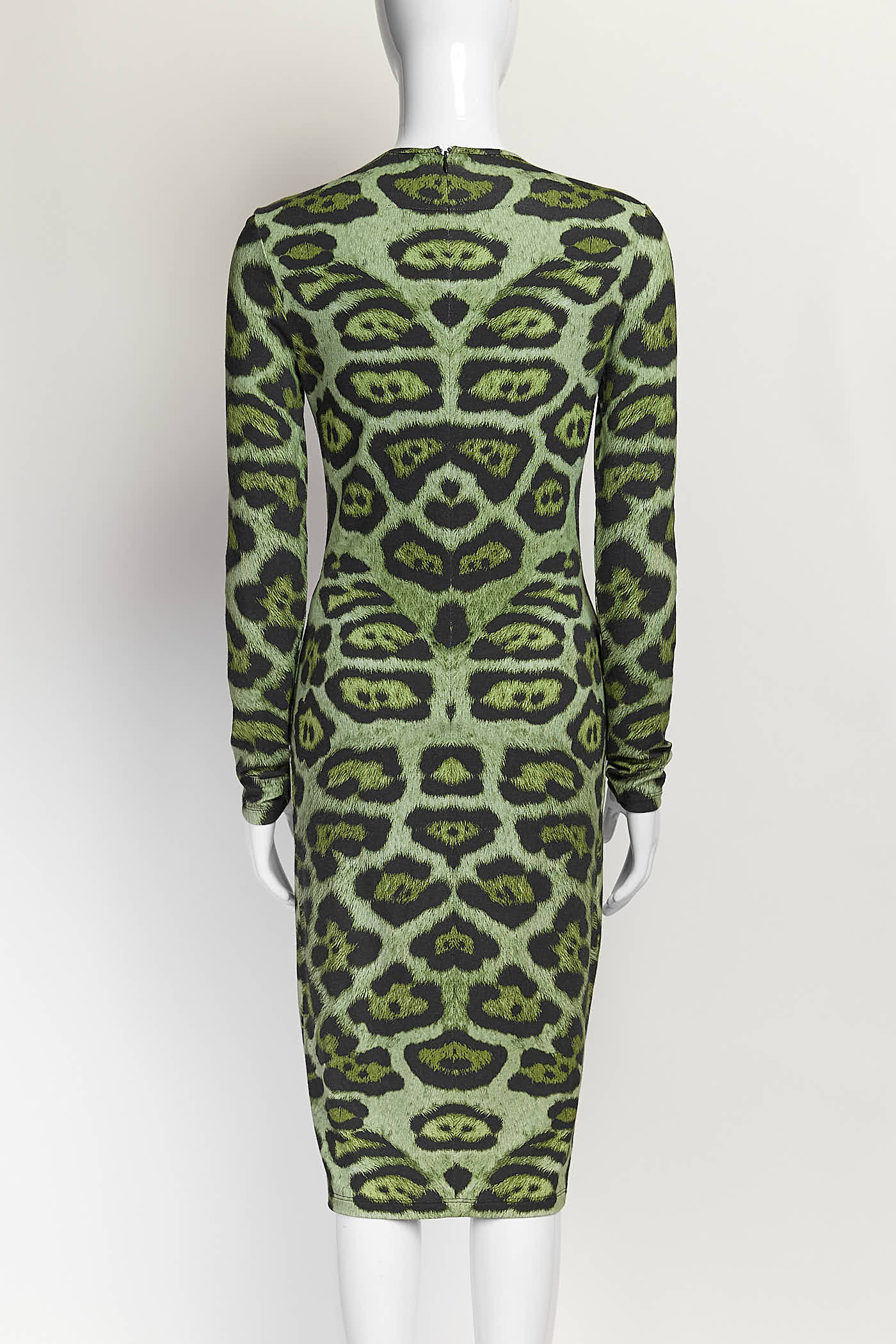 Givenchy Green Leopard Printed Dress