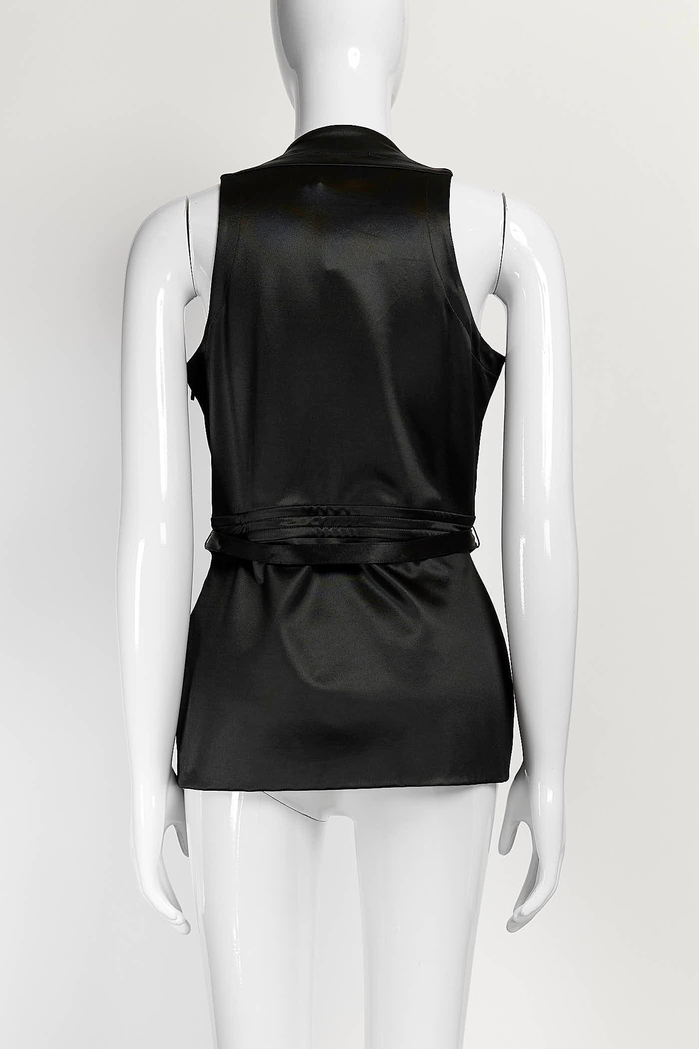 Gucci Black Sleeveless Top with Bow L
