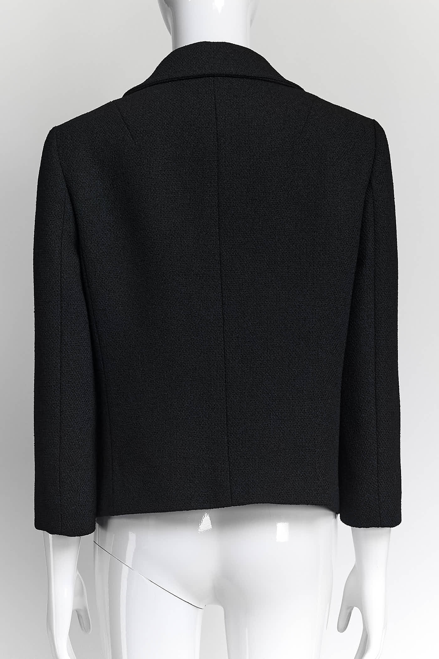 Gucci Black Wool Blazer with Gold Buttons 40