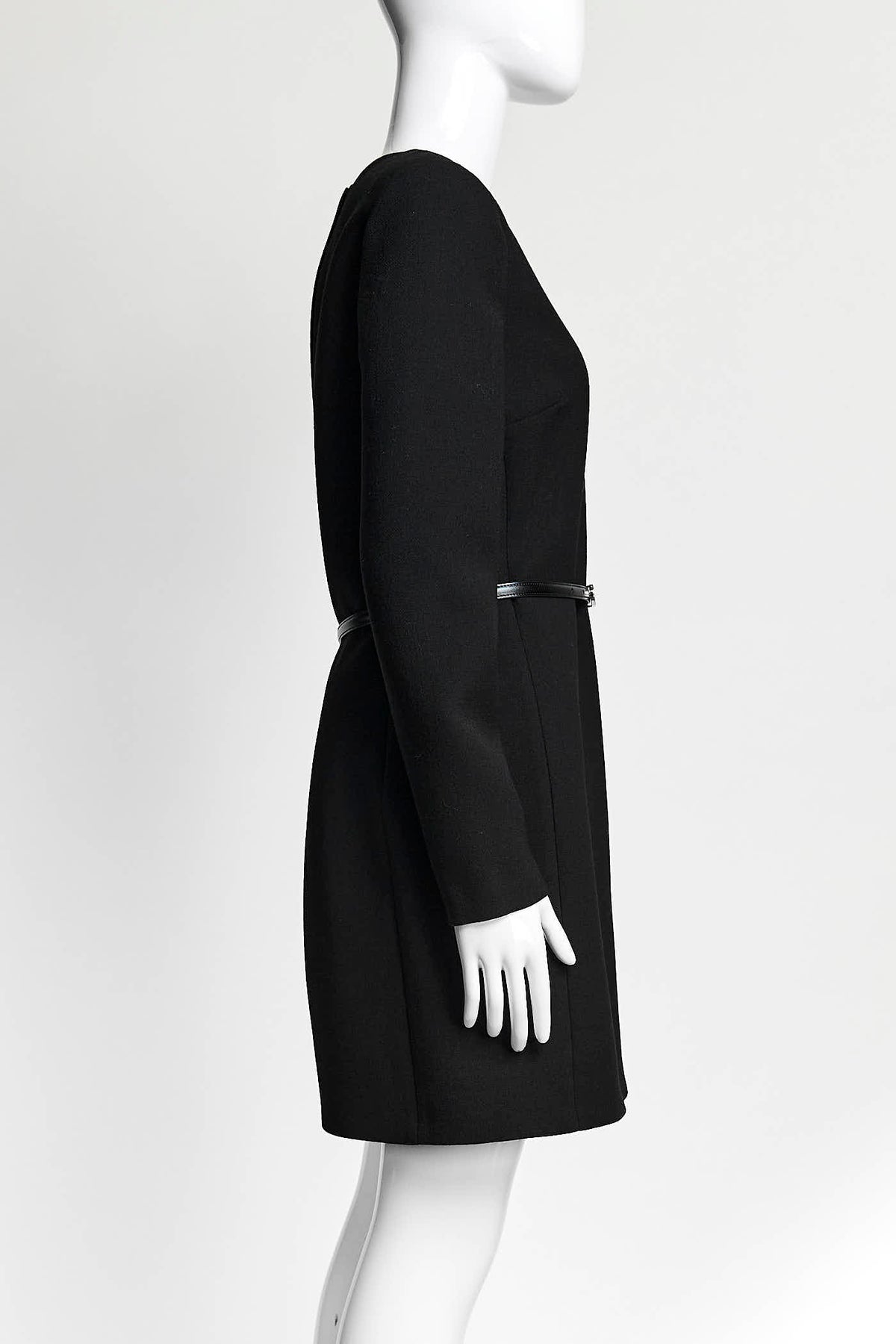 Gucci Black Wool Dress with GG Belt 40