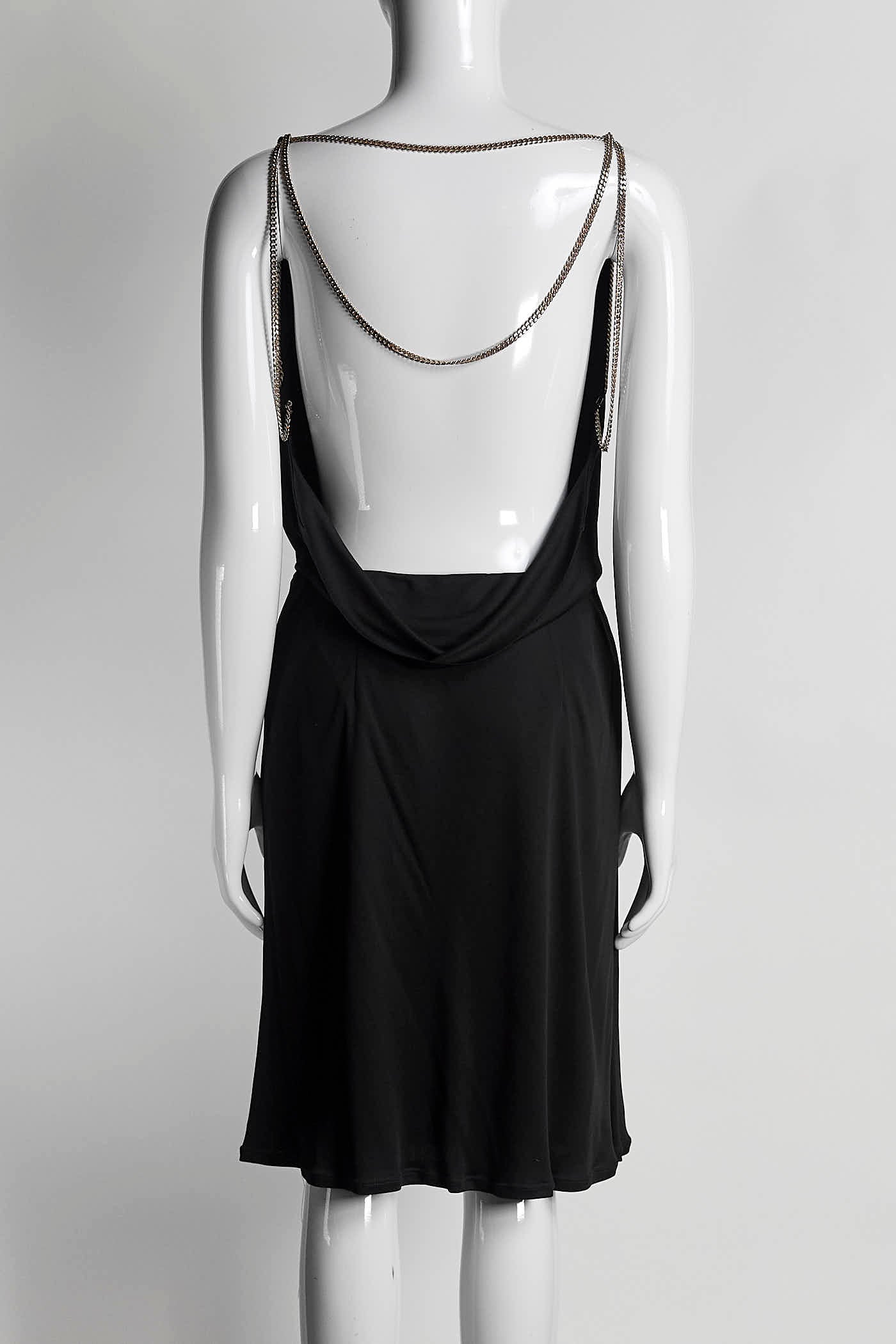 Gucci Chain Link Black Dress 44